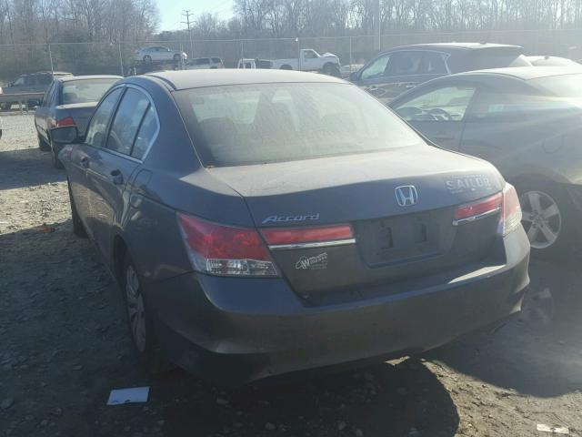 1HGCP2F33CA157284 - 2012 HONDA ACCORD LX GRAY photo 3