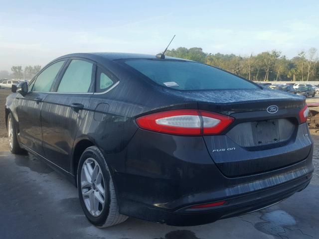 1FA6P0H76E5365791 - 2014 FORD FUSION SE BLACK photo 3