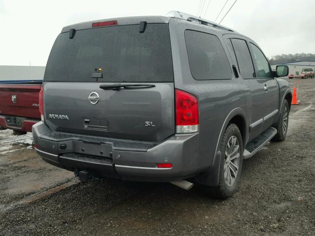 5N1AA0ND3FN602881 - 2015 NISSAN ARMADA SV GRAY photo 4