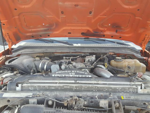 1FDWF36R58EB73006 - 2008 FORD F350 SUPER ORANGE photo 7