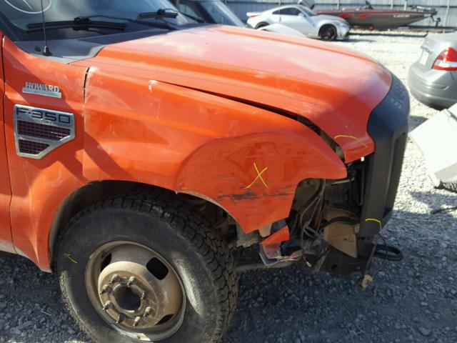 1FDWF36R58EB73006 - 2008 FORD F350 SUPER ORANGE photo 9