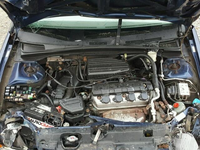 1HGEM22942L093688 - 2002 HONDA CIVIC EX BLUE photo 7