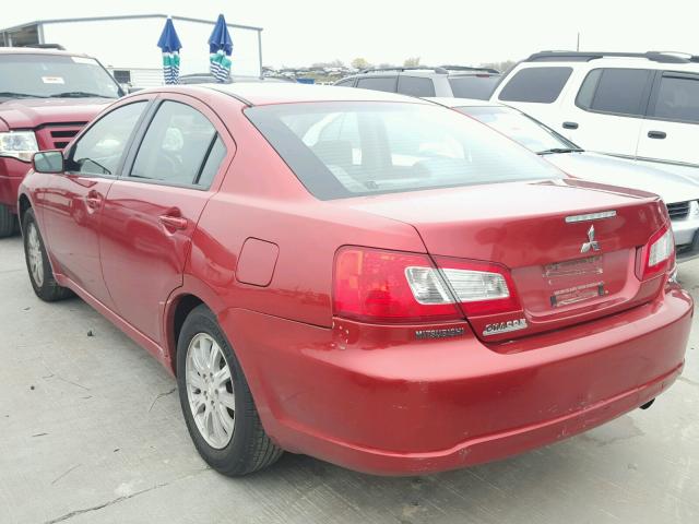 4A3AB36F49E036802 - 2009 MITSUBISHI GALANT ES BURGUNDY photo 3