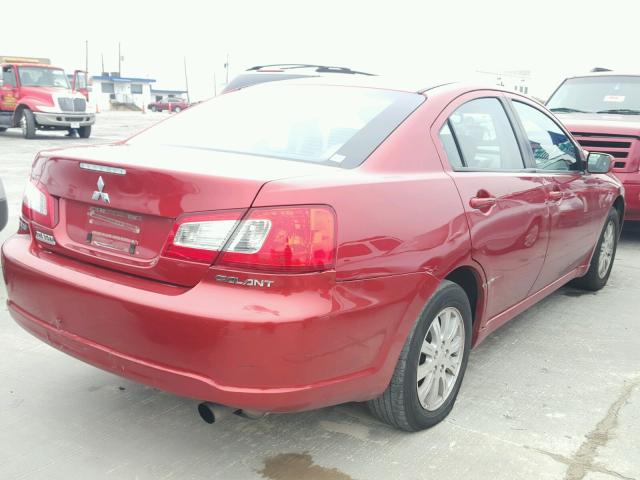 4A3AB36F49E036802 - 2009 MITSUBISHI GALANT ES BURGUNDY photo 4