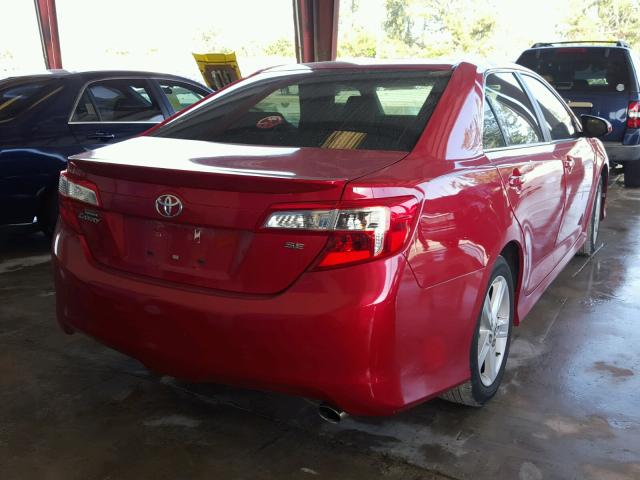 4T1BF1FK5EU853494 - 2014 TOYOTA CAMRY L RED photo 4