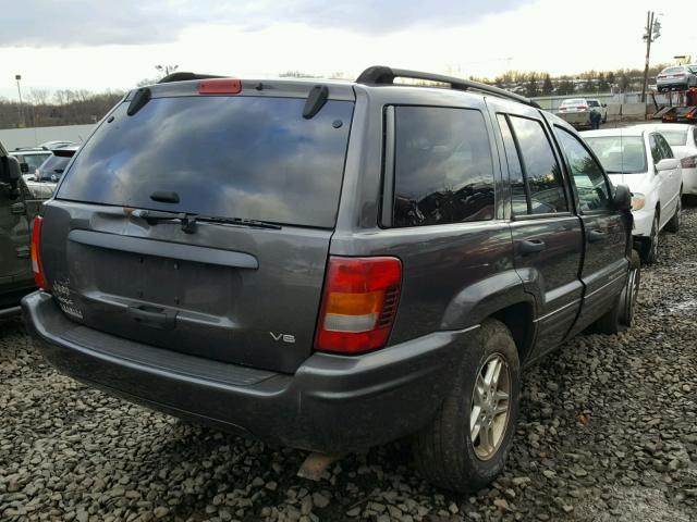 1J4GW48N34C109930 - 2004 JEEP GRAND CHER GRAY photo 4