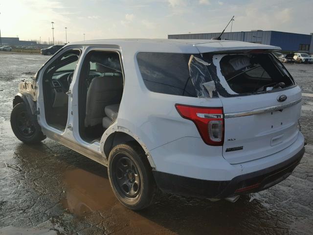 1FM5K7D83DGA79505 - 2013 FORD EXPLORER X WHITE photo 3