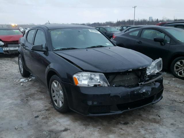 1C3CDZAB9CN183304 - 2012 DODGE AVENGER SE BLACK photo 1