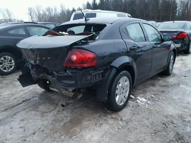 1C3CDZAB9CN183304 - 2012 DODGE AVENGER SE BLACK photo 4