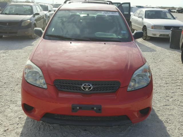 2T1KR32E97C639759 - 2007 TOYOTA COROLLA MA RED photo 9