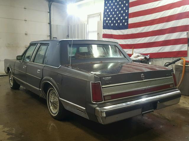 1LNBM82F9KY610993 - 1989 LINCOLN TOWN CAR S GRAY photo 3