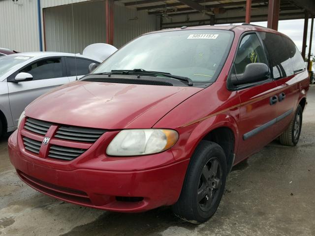 1D4GP24R56B554701 - 2006 DODGE GRAND CARA BURGUNDY photo 2