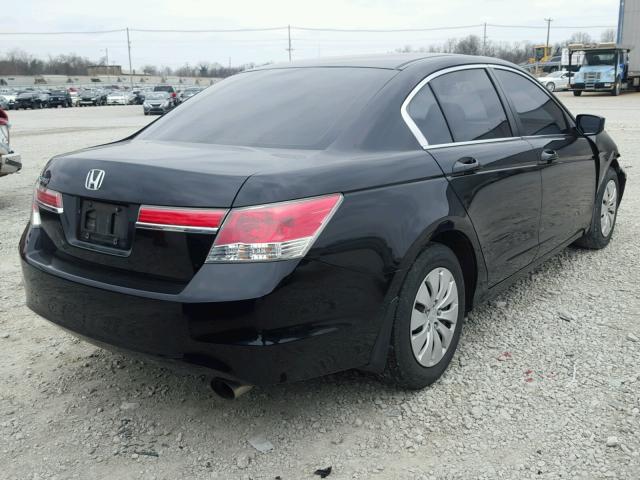 1HGCP2F34CA076777 - 2012 HONDA ACCORD LX BLACK photo 4