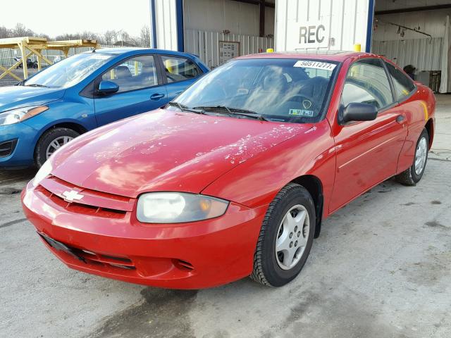 1G1JC12F837111466 - 2003 CHEVROLET CAVALIER RED photo 2