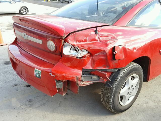 1G1JC12F837111466 - 2003 CHEVROLET CAVALIER RED photo 9