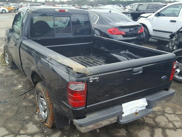 1FTYR10U83PA33681 - 2003 FORD RANGER BLACK photo 3