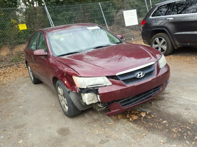 5NPET46C28H341579 - 2008 HYUNDAI SONATA GLS BURGUNDY photo 1