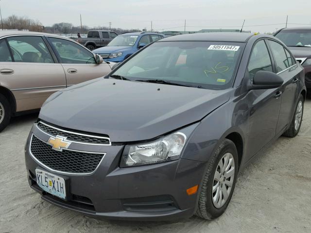 1G1PD5SH6B7194913 - 2011 CHEVROLET CRUZE LS GRAY photo 2