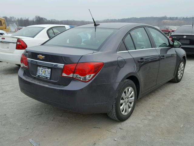 1G1PD5SH6B7194913 - 2011 CHEVROLET CRUZE LS GRAY photo 4