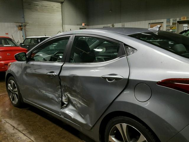 KMHDH4AH1FU279817 - 2015 HYUNDAI ELANTRA SE GRAY photo 9