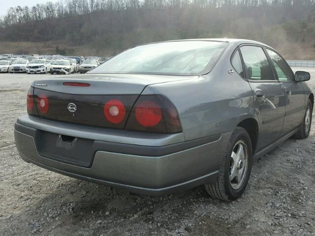 2G1WF52E159365601 - 2005 CHEVROLET IMPALA GRAY photo 4