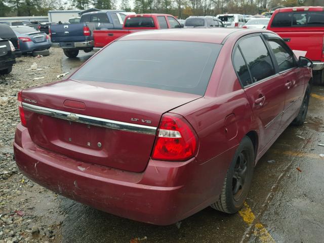 1G1ZT58N07F256070 - 2007 CHEVROLET MALIBU LT MAROON photo 4