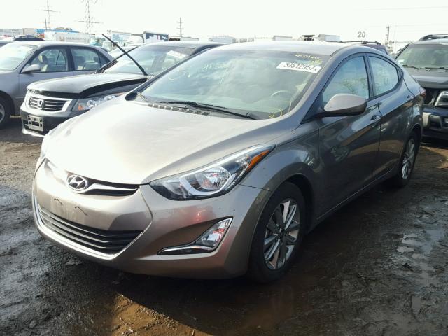 5NPDH4AE1FH570063 - 2015 HYUNDAI ELANTRA SE GRAY photo 2