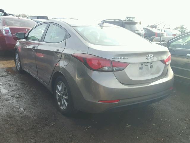 5NPDH4AE1FH570063 - 2015 HYUNDAI ELANTRA SE GRAY photo 3