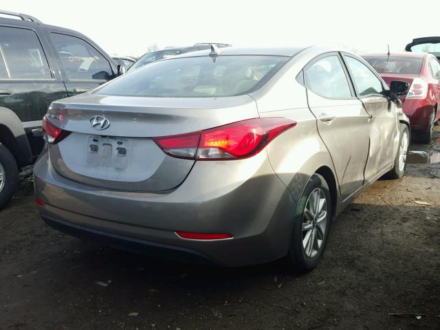 5NPDH4AE1FH570063 - 2015 HYUNDAI ELANTRA SE GRAY photo 4