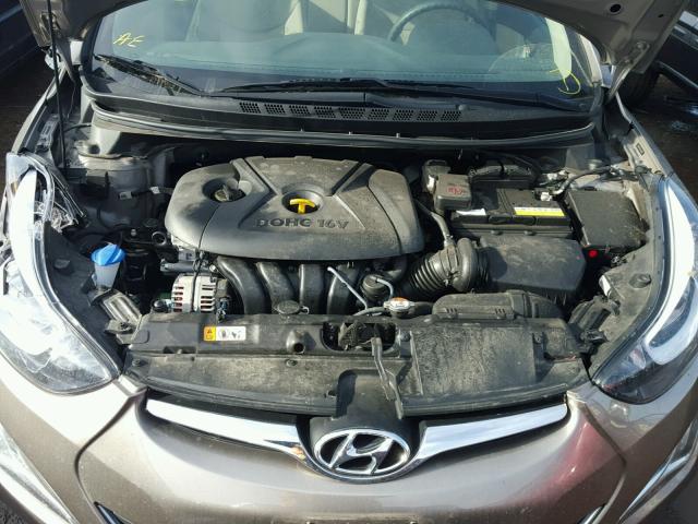 5NPDH4AE1FH570063 - 2015 HYUNDAI ELANTRA SE GRAY photo 7