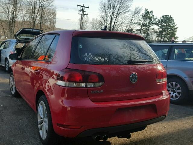 WVWDA7AJ7CW144211 - 2012 VOLKSWAGEN GOLF RED photo 3