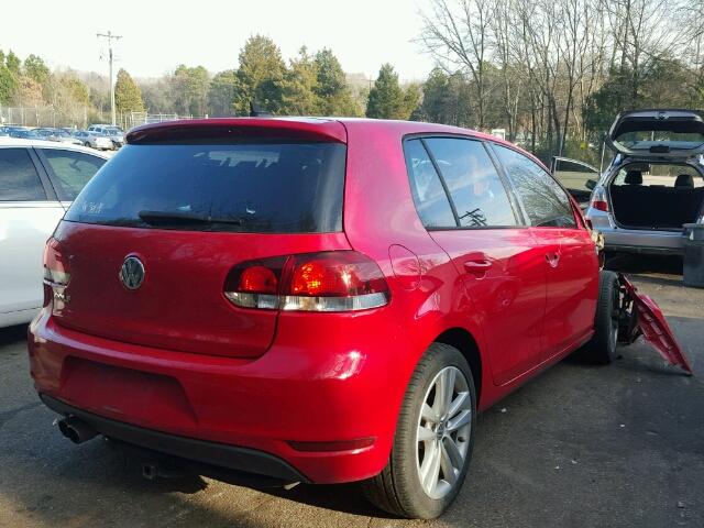 WVWDA7AJ7CW144211 - 2012 VOLKSWAGEN GOLF RED photo 4