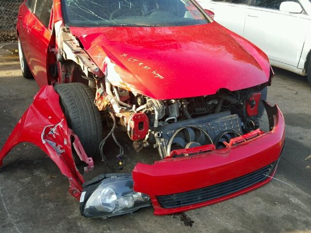 WVWDA7AJ7CW144211 - 2012 VOLKSWAGEN GOLF RED photo 9