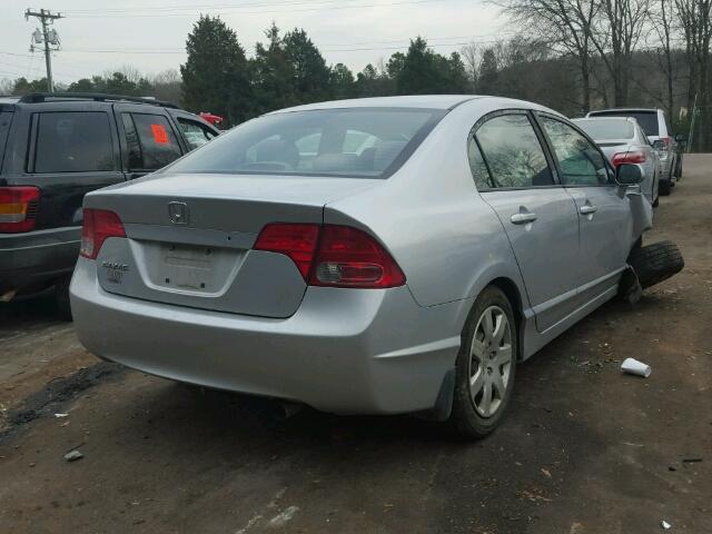 1HGFA16568L102978 - 2008 HONDA CIVIC LX SILVER photo 4