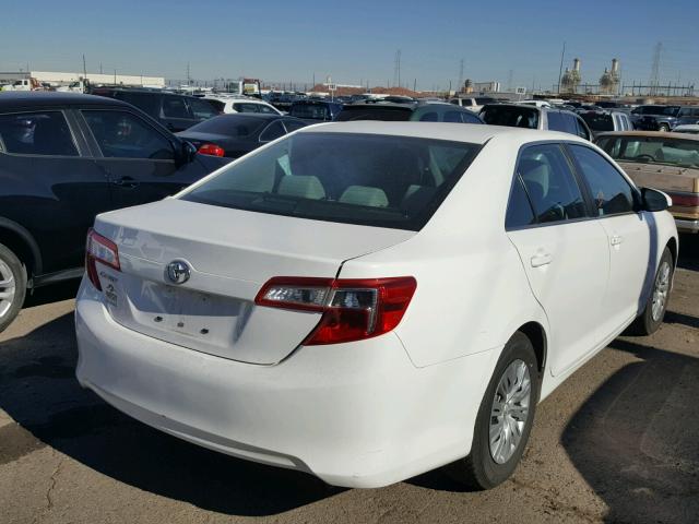 4T4BF1FK9CR246226 - 2012 TOYOTA CAMRY BASE WHITE photo 4