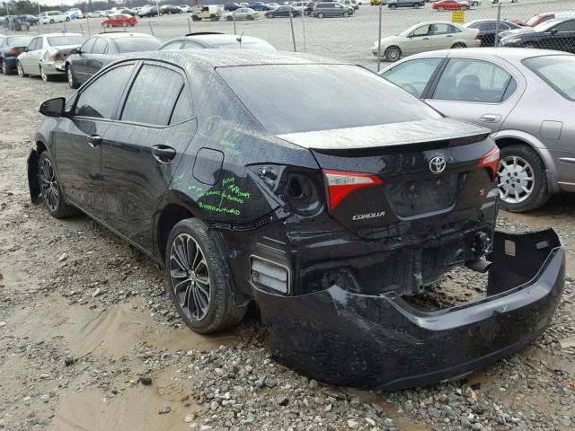 2T1BURHE9FC381234 - 2015 TOYOTA COROLLA L BLACK photo 3