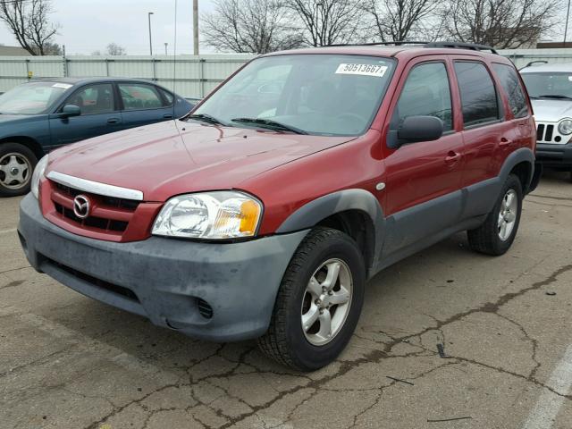 4F2YZ92Z05KM47898 - 2005 MAZDA TRIBUTE I MAROON photo 2