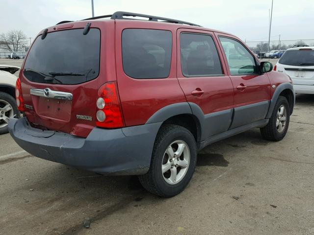 4F2YZ92Z05KM47898 - 2005 MAZDA TRIBUTE I MAROON photo 4