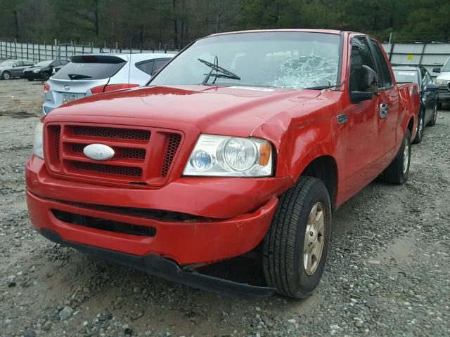 1FTRX12W76NB69079 - 2006 FORD F150 RED photo 2