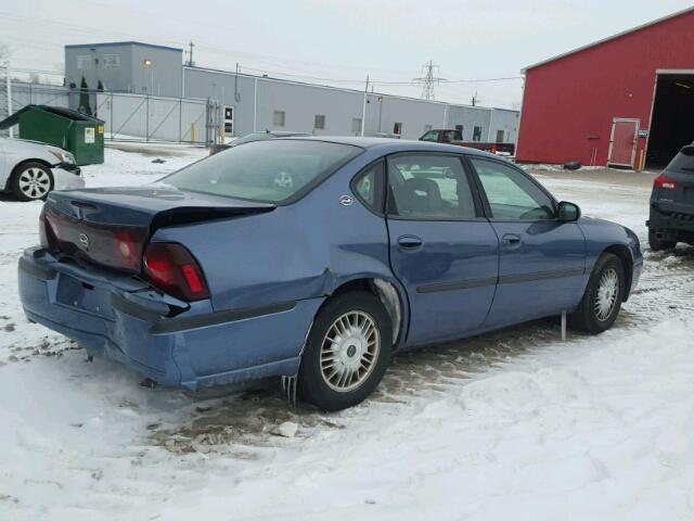 2G1WF55E3Y9274443 - 2000 CHEVROLET IMPALA BLUE photo 4