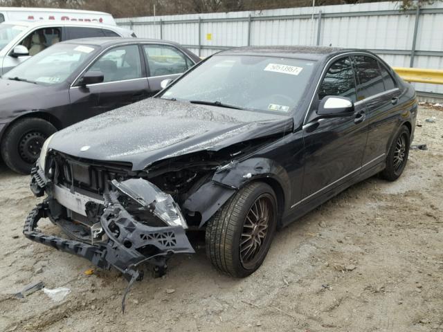 WDDGF54XX8F044460 - 2008 MERCEDES-BENZ C 300 BLACK photo 2