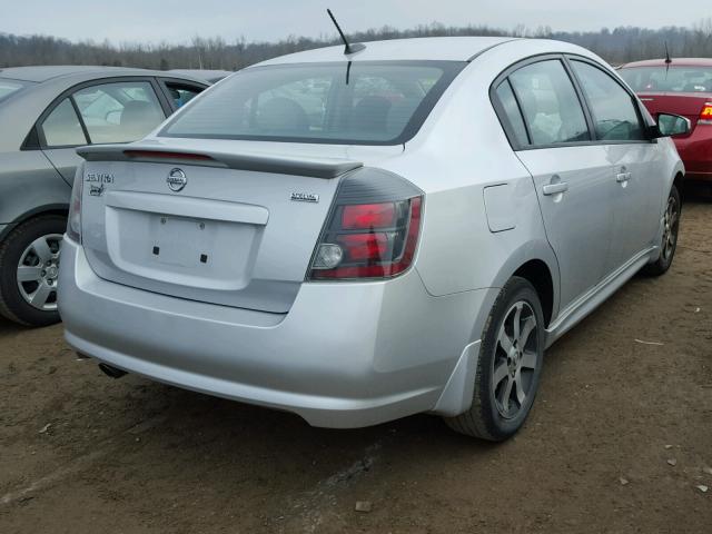 3N1AB6AP2CL738499 - 2012 NISSAN SENTRA 2.0 SILVER photo 4