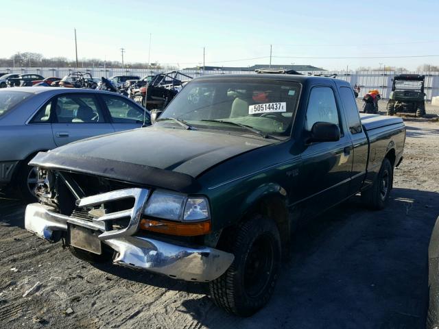 1FTYR14V2YPC03771 - 2000 FORD RANGER SUP GREEN photo 2