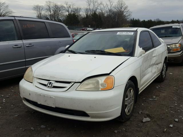 1HGEM22971L109008 - 2001 HONDA CIVIC SI WHITE photo 2