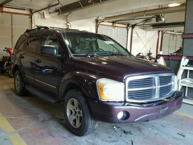 1D4HB58N14F107476 - 2004 DODGE DURANGO LI MAROON photo 1