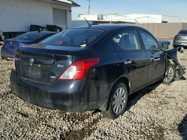 3N1CN7APXCL892755 - 2012 NISSAN VERSA S BLACK photo 4