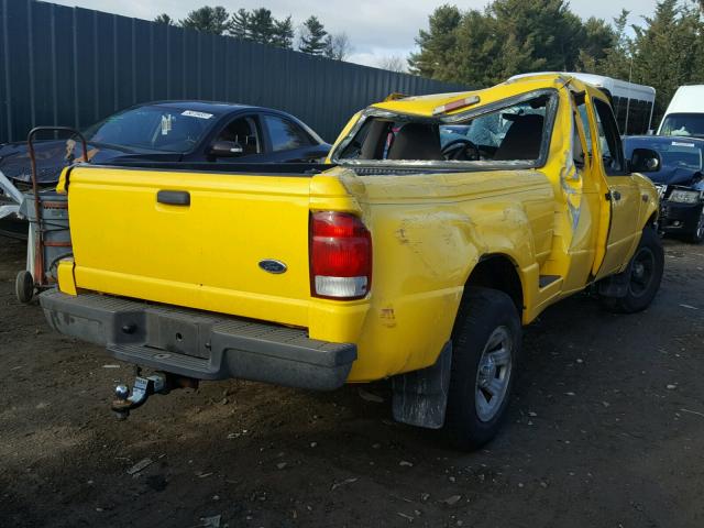 1FTYR14V8YTB26136 - 2000 FORD RANGER SUP YELLOW photo 4