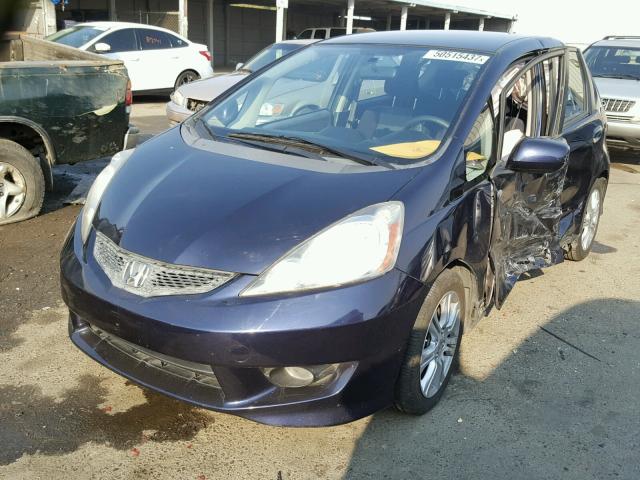 JHMGE88479S052621 - 2009 HONDA FIT SPORT BLUE photo 2