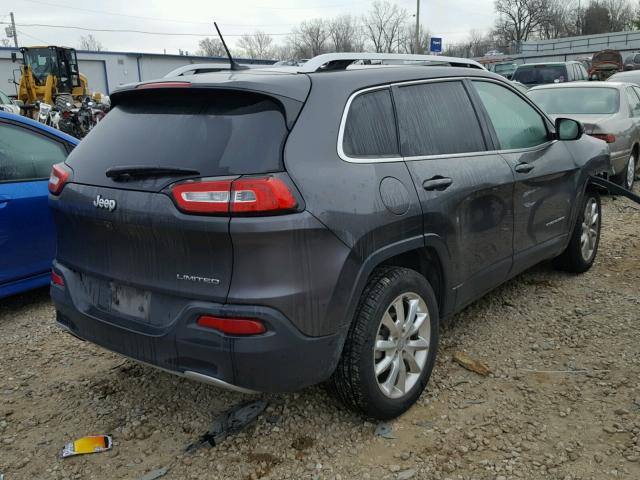 1C4PJLDB7EW293344 - 2014 JEEP CHEROKEE L GRAY photo 4