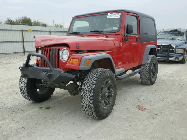 1J4FA44S16P789120 - 2006 JEEP WRANGLER / RED photo 2